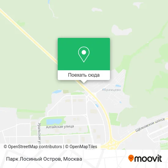 Карта Парк Лосиный Остров