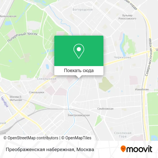 Карта Преображенская набережная