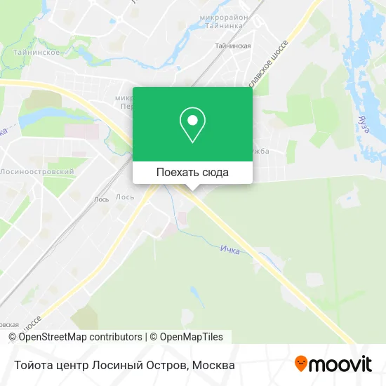 Карта Тойота центр Лосиный Остров
