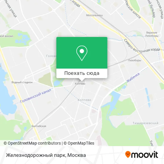 Карта Железнодорожный парк