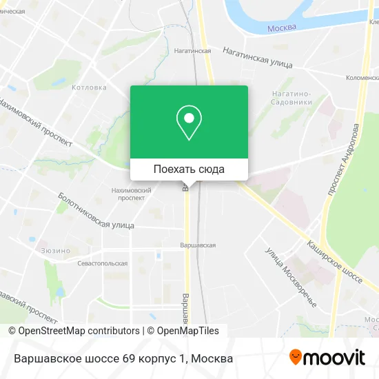 Карта Варшавское шоссе 69 корпус 1