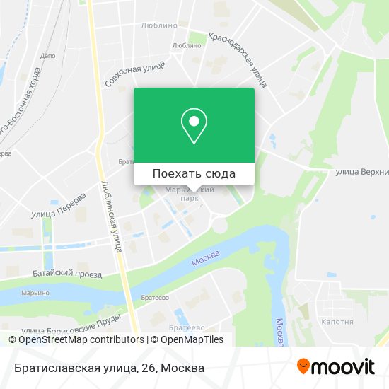Карта Братиславская улица, 26