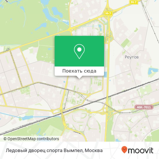 Карта Ледовый дворец спорта Вымпел