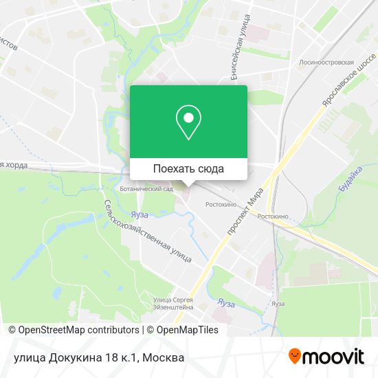 Карта улица Докукина 18 к.1