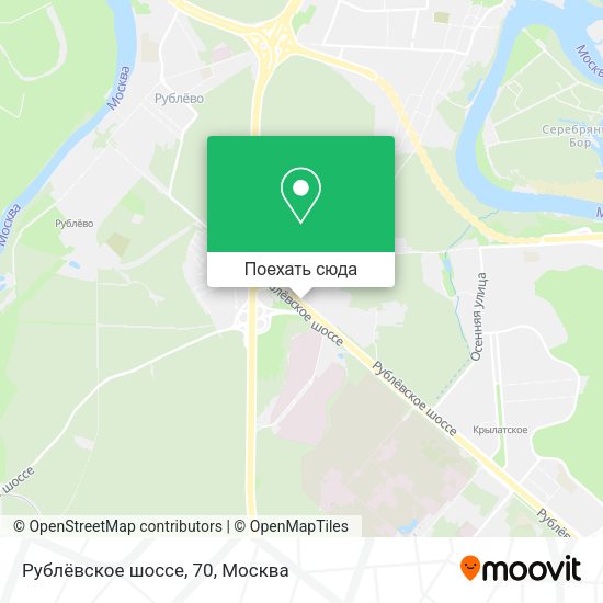 Карта Рублёвское шоссе, 70