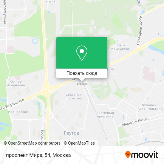 Карта проспект Мира, 54