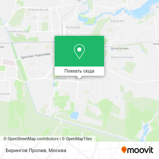 Карта Берингов Пролив