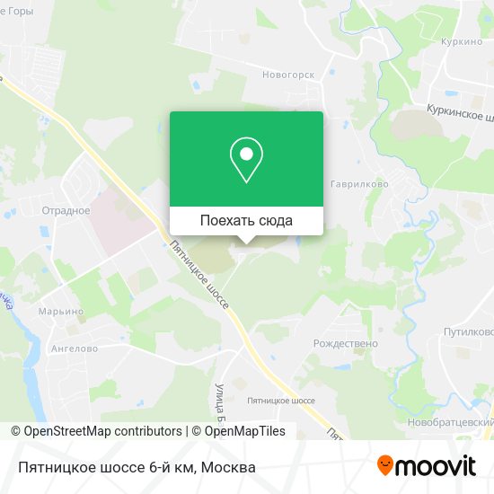 Карта Пятницкое шоссе 6-й км
