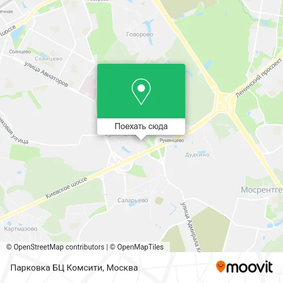 Карта Парковка БЦ Комсити