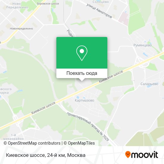 Карта Киевское шоссе, 24-й км