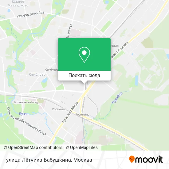 Карта улица Лётчика Бабушкина