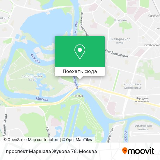 Карта проспект Маршала Жукова 78