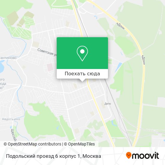 Карта Подольский проезд 6 корпус 1