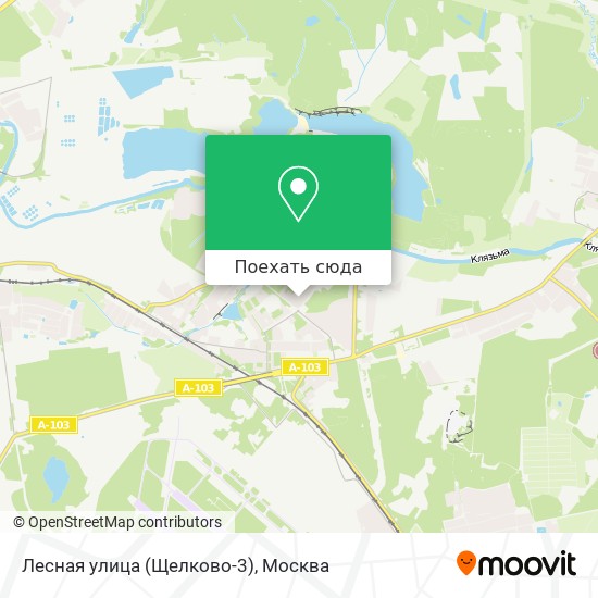Карта Лесная улица (Щелково-3)