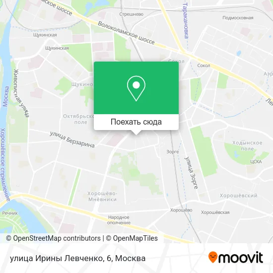 Карта улица Ирины Левченко, 6