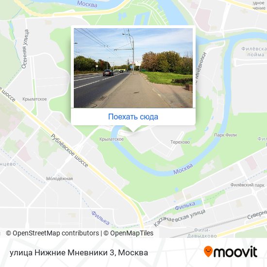Карта улица Нижние Мневники 3