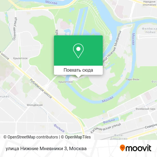 Карта улица Нижние Мневники 3