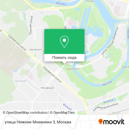 Карта улица Нижние Мневники 3