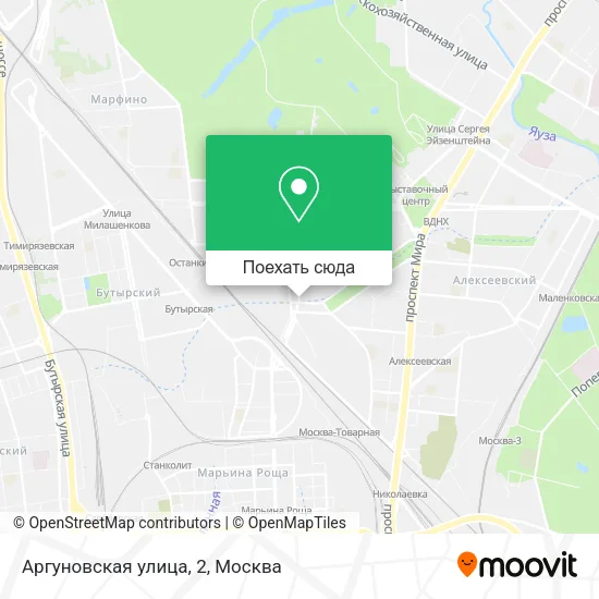 Карта Аргуновская улица, 2