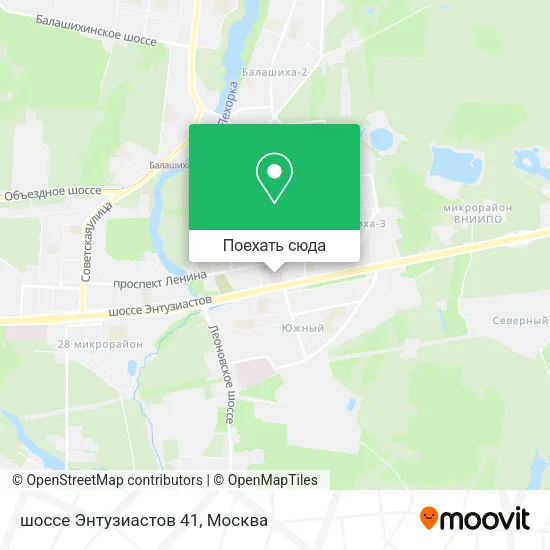 Карта шоссе Энтузиастов 41