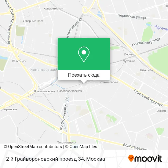 Карта 2-й Грайвороновский проезд 34
