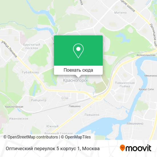 Карта Оптический переулок 5 корпус 1