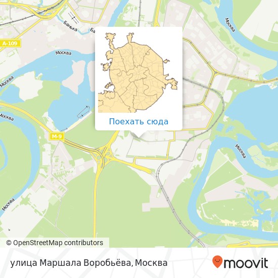 Карта улица Маршала Воробьёва