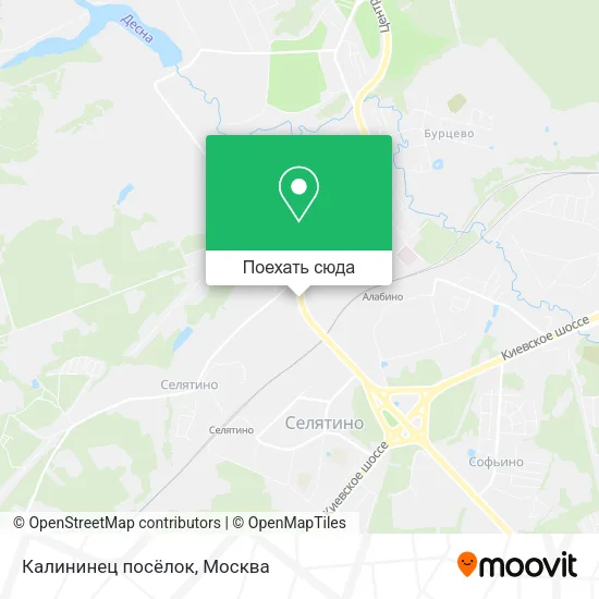 Карта Калининец посёлок