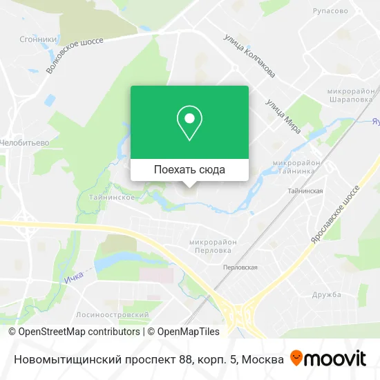 Карта Новомытищинский проспект 88, корп. 5