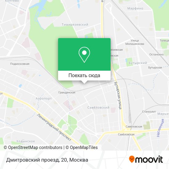 Карта Дмитровский проезд, 20