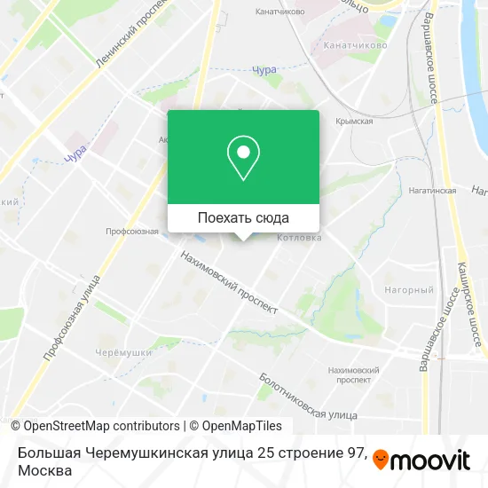 Карта Большая Черемушкинская улица 25 строение 97