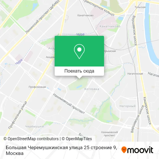Карта Большая Черемушкинская улица 25 строение 9