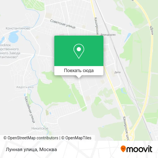 Карта Лунная улица
