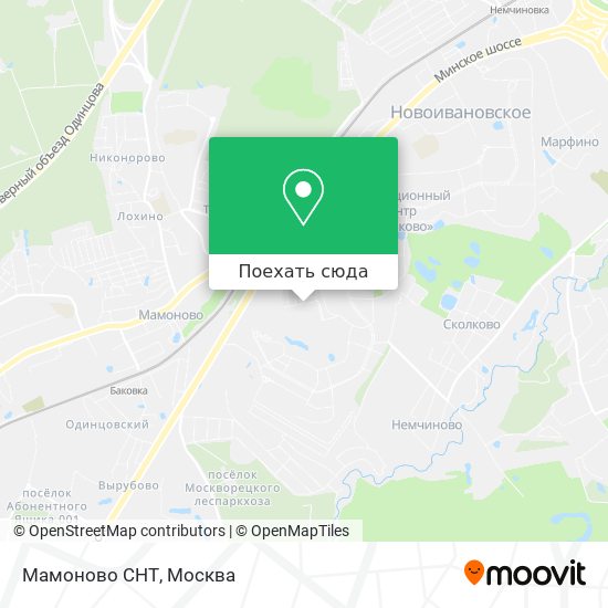 Карта Мамоново СНТ