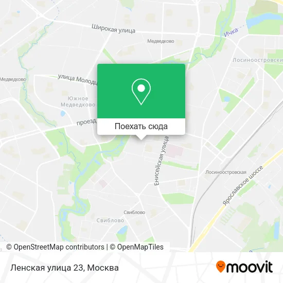 Карта Ленская улица 23