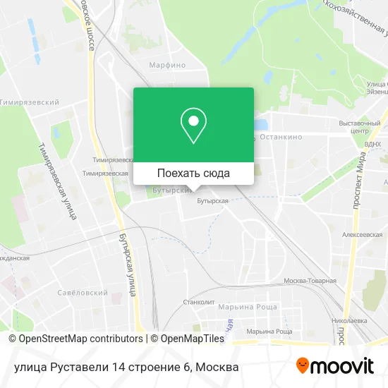 Карта улица Руставели 14 строение 6