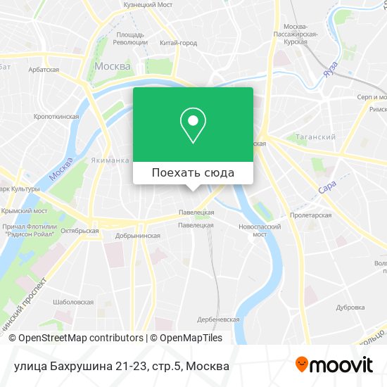 Ибис москва центр бахрушина карта