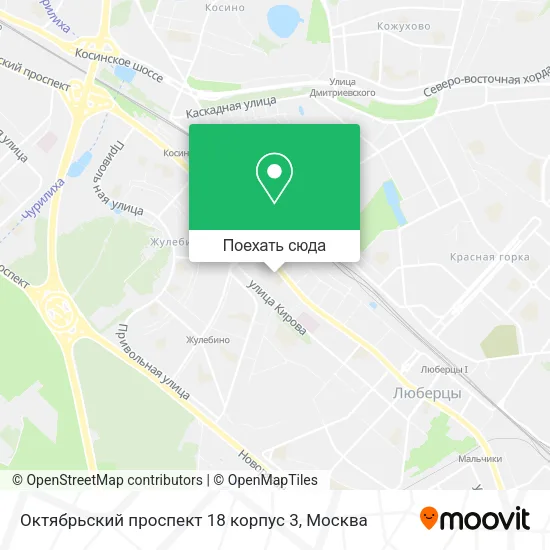 Карта Октябрьский проспект 18 корпус 3