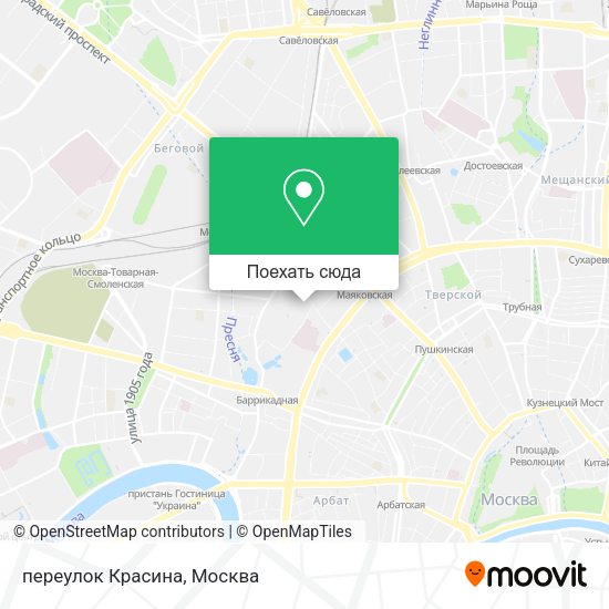 Карта переулок Красина