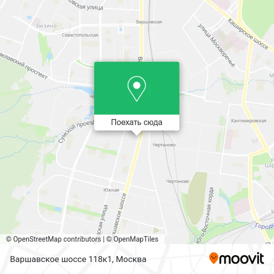 Карта Варшавское шоссе 118к1