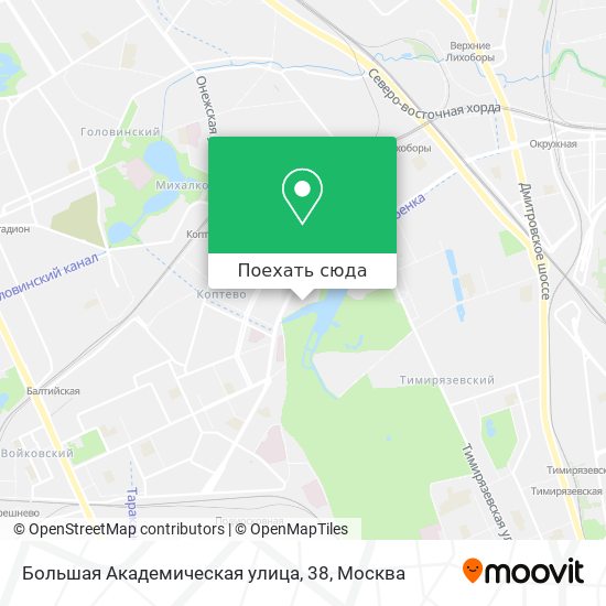 Карта москвы большая академическая улица