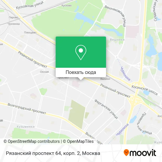 Карта Рязанский проспект 64, корп. 2