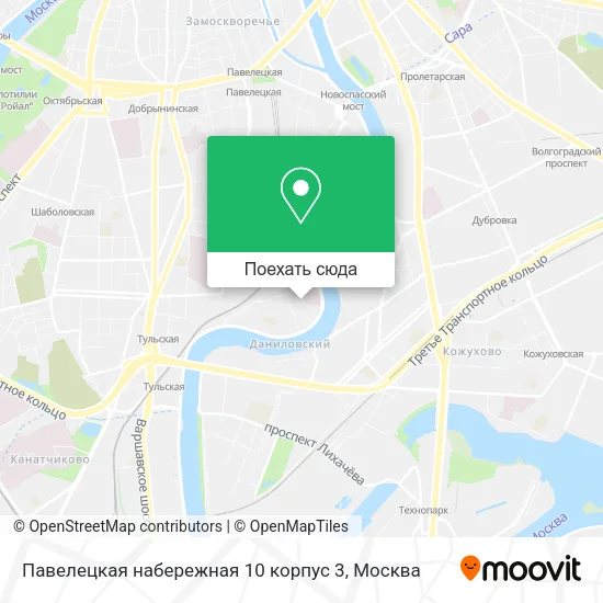 Карта Павелецкая набережная 10 корпус 3