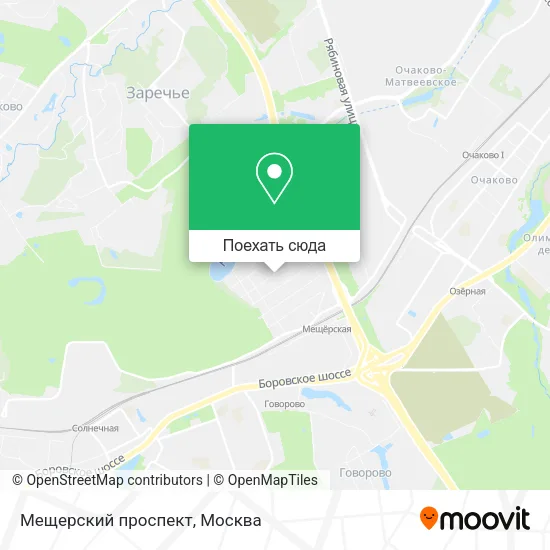 Карта Мещерский проспект