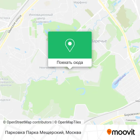 Карта Парковка Парка Мещерский