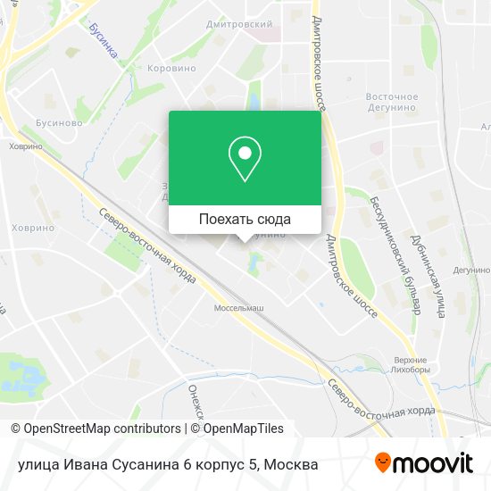 Карта улица Ивана Сусанина 6 корпус 5