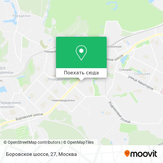 Карта Боровское шоссе, 27