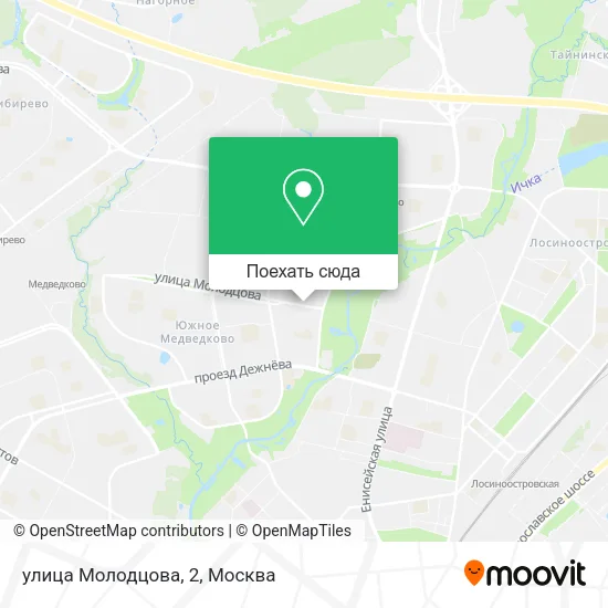 Карта улица Молодцова, 2
