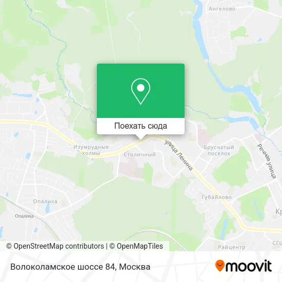 Карта Волоколамское шоссе 84