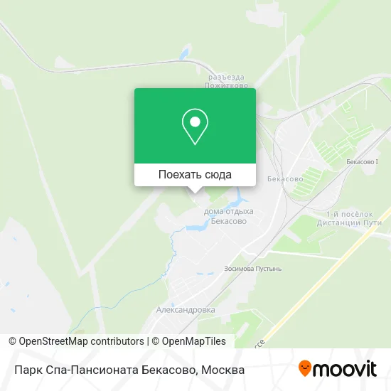 Карта Парк Спа-Пансионата Бекасово